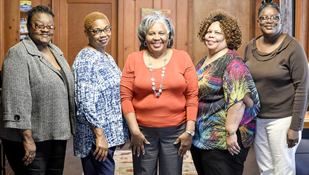 Vicksburg Warren Children's Shelter Staff from left: Loretta Dudley, Carla Jones, Ola Johnson, Mozell Guy, Bernice Murphy. (Courtland Wells/Vicksburg Post)