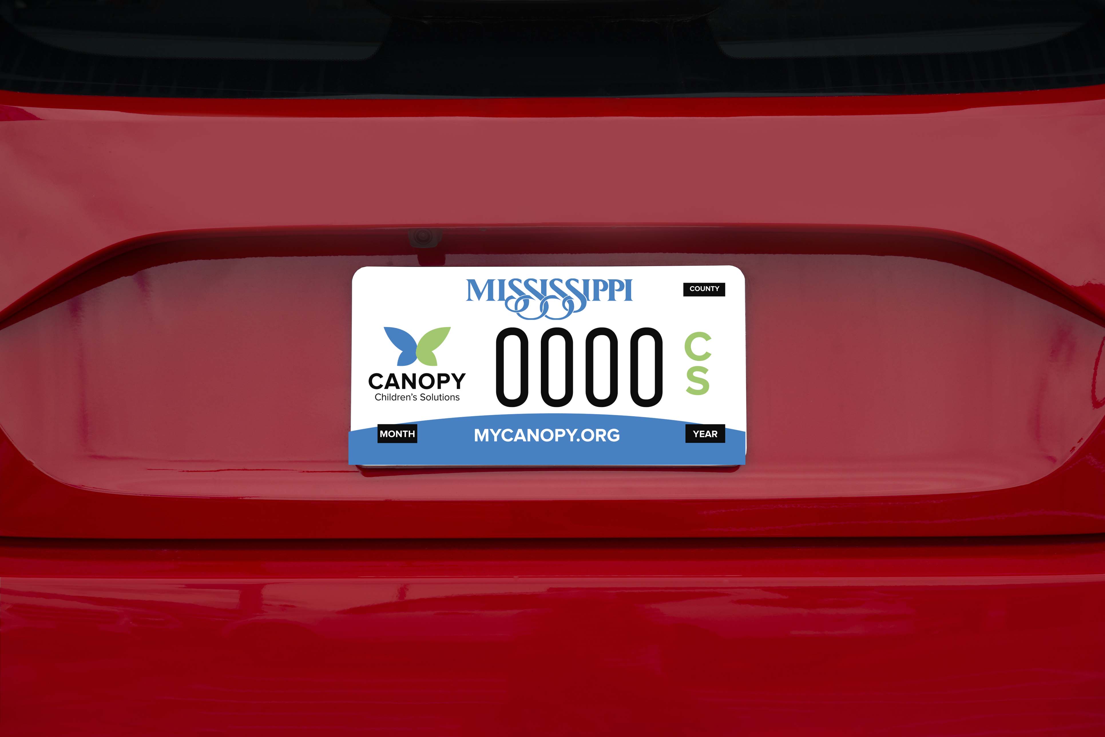 blank-white-license-plate-on-back-of-red-car-canopy-children-s-solutions