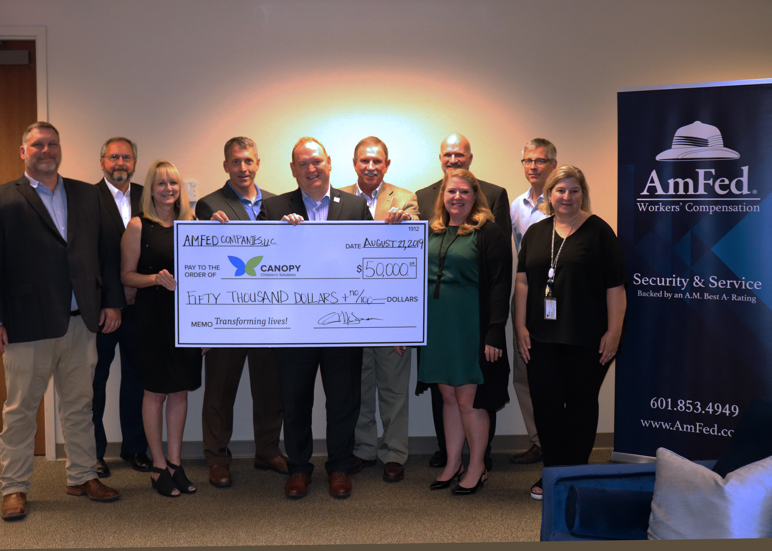 AmFed Makes Contribution to Canopy Children’s Solutions in Support of Vulnerable Children